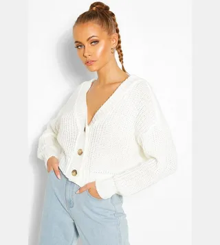Chunky Knit Cropped Cardigan