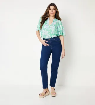 Floral Patterned Flutter Sleeves Top