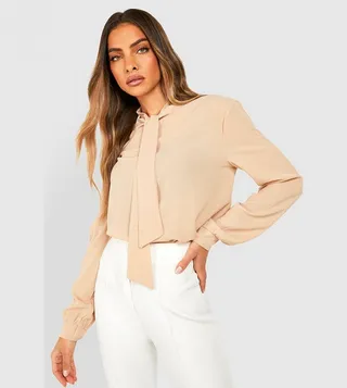 Pussybow Woven Top