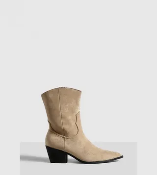 Wide Fit Western Ankle Cowboy Boots