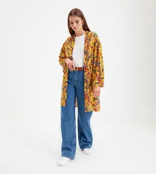 Printed Comfortable Hijab Kimono