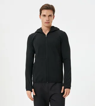 Zippered Hooded Active Jacket