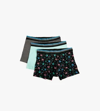 Pack of 3 Elastic Waistband Trunks