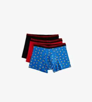 Pack of 3 Elastic Waistband Trunks
