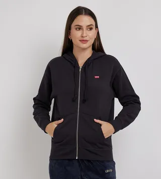 Logo Detail Zip-Through Hooded Jacket