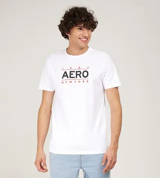 Aero Guys Logo Printed Casual T-Shirt