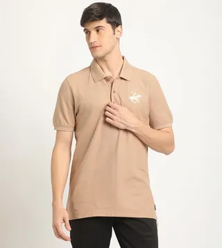 Logo Embroidered Short Sleeves Polo T-Shirt