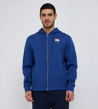 AERO Print Detail Zip-Through Hooded Jacket