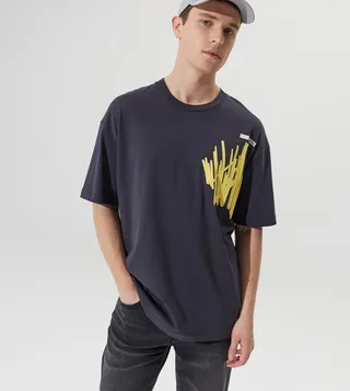 Printed Crewneck Oversized T-Shirt