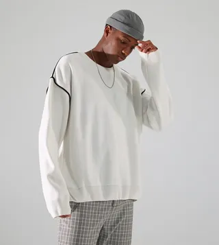 Oversize Fit Bias Detailed Knitwear Sweater