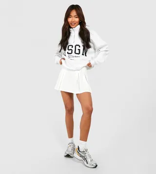 Pleated Tennis Mini Skirt