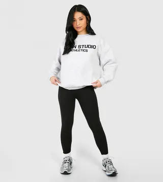 Petite Deep Waistband Basic Legging