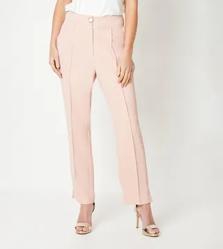Petite Seam Detail Tapered Fit Trousers