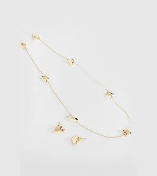 Heart Necklace and Earring Set