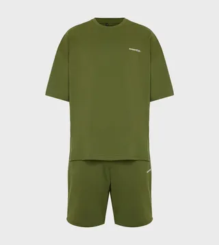 Printed Cotton Short Tracksuit