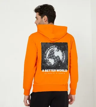 Back-Printed Long Sleeves Hoodie
