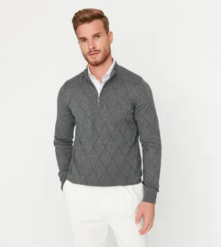 Slim Fit Turtleneck Knitwear Sweater