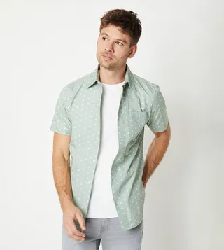 Polka Dots Short Sleeves Shirt