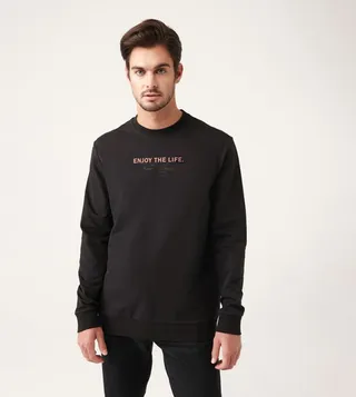 Printed Crew Neck Sweatshirt