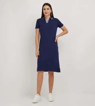 Logo Embroidered Polo Dress