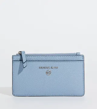 Logo Detail Zippered Card Holder