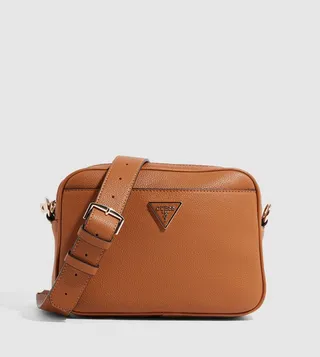 Textured Zippered Crossbody Bag