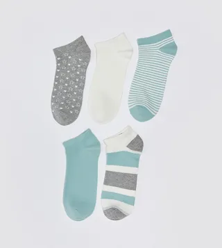 Pack of 5 Patterned Ankle Socks 