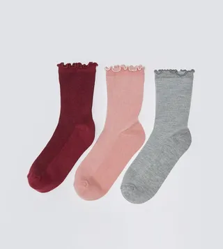 Pack of 3 Solid Crew Socks