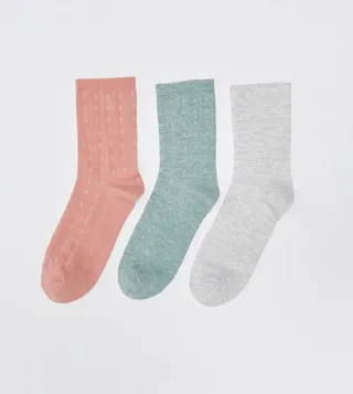 Pack of 3 Patterned Crew Socks