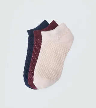 Pack of 3 Patterned Ankle Socks