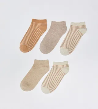 Pack of 5 Striped Ankle Socks