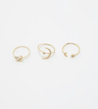 CESLESTEE Gold-Tone Rings Set