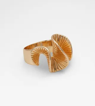 FARIONA Gold-Tone Twist Ring