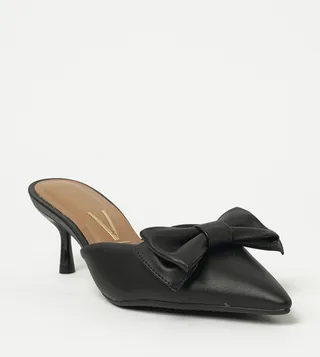 ELYSE Bow Detail Mule Pumps