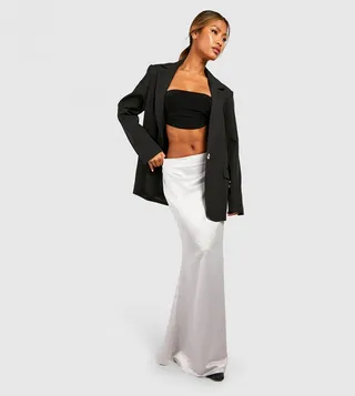 Heavy Satin Slip Maxi Skirt
