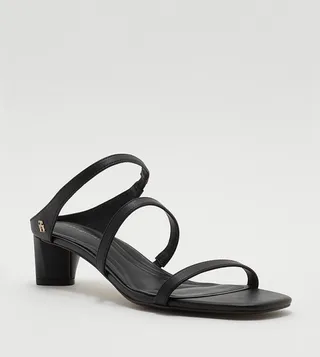 Leather Strappy Open Toe Heel Sandals