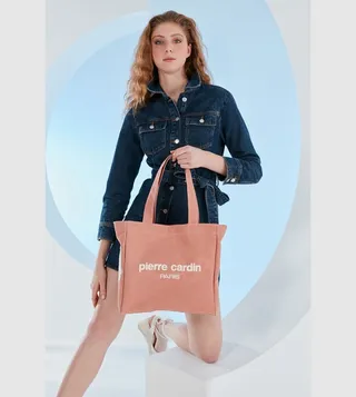 Logo Embroidered Shoulder Bag
