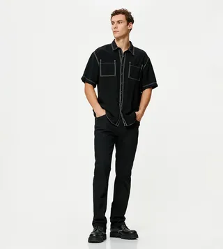Mid-Rise Straight Fit Jeans