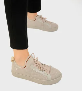 Round Toe Lace-Up Sneakers