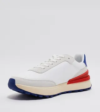 Color Block Lace-Up Sneakers