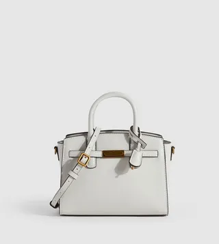 DAX JETSET Textured Logo Detail Satchel Bag