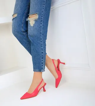 Solid Slingback Pumps