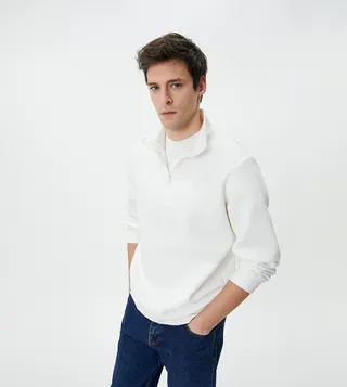 Half Zip Long Sleeves Sweatshirt