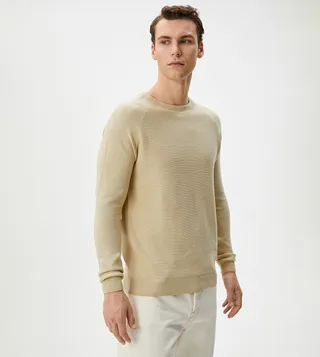 Knitted Raglan Sleeves Sweater