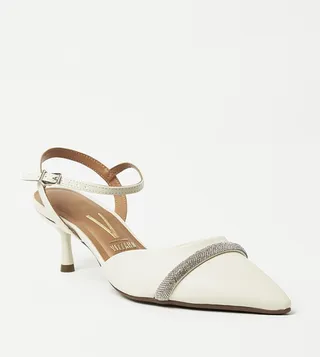 LILIANNA Embellished Ankle Strap Pumps