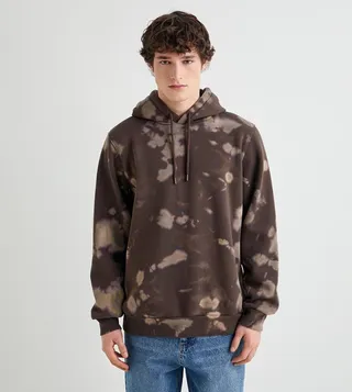 Tie-Dye Patterned Long Sleeves Hoodie