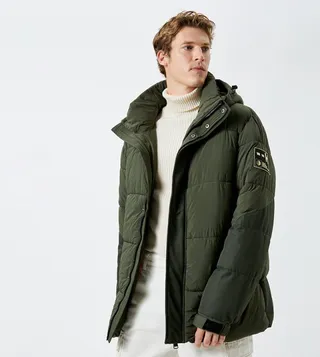 Zippered Hooded Puffer Jacket