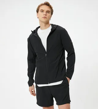 Zippered Hooded Active Jacket
