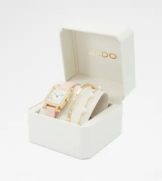 RAELYN Embellished Watch and Bracelet Set