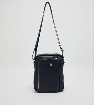 Zip Closure Messenger Bag with Adjustable Strap